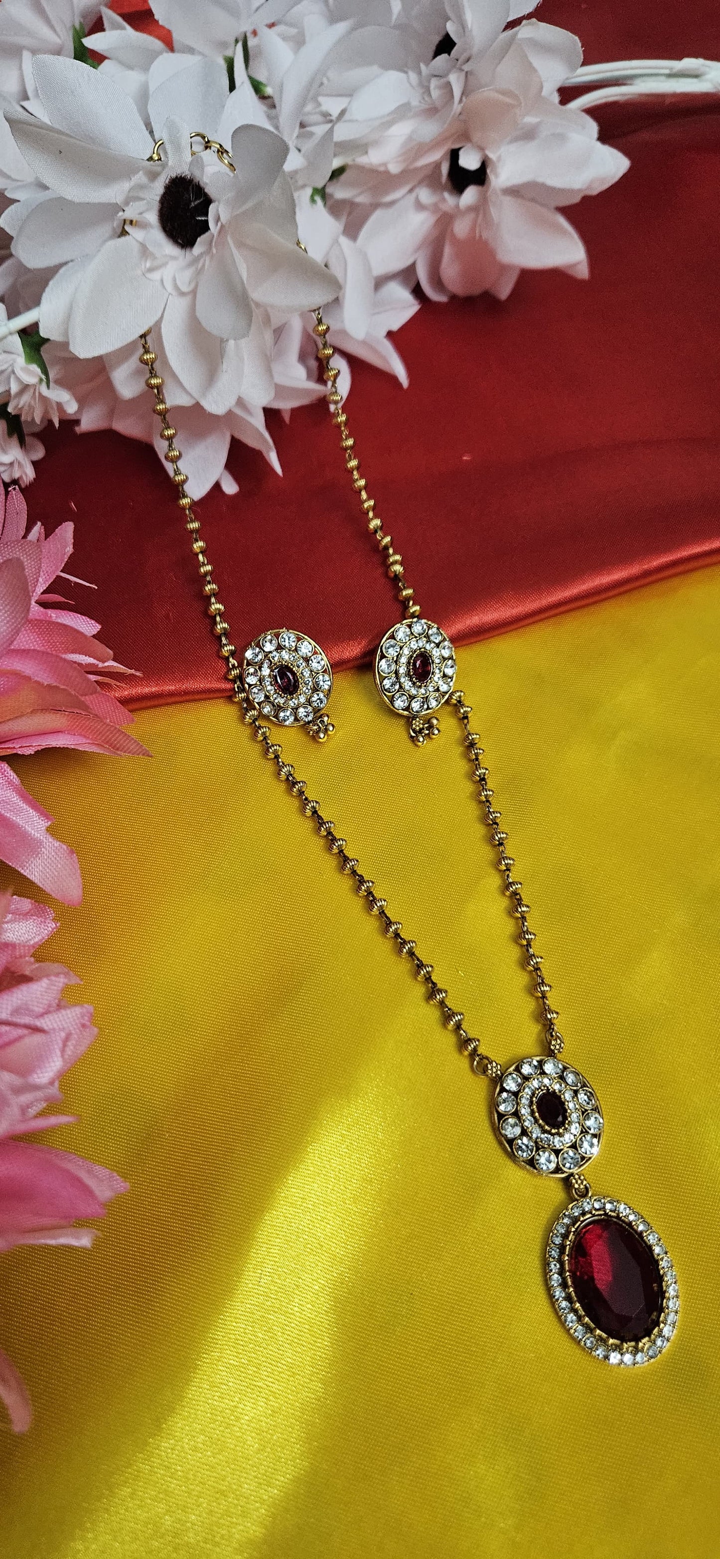 Regal Red Stone Mala Set