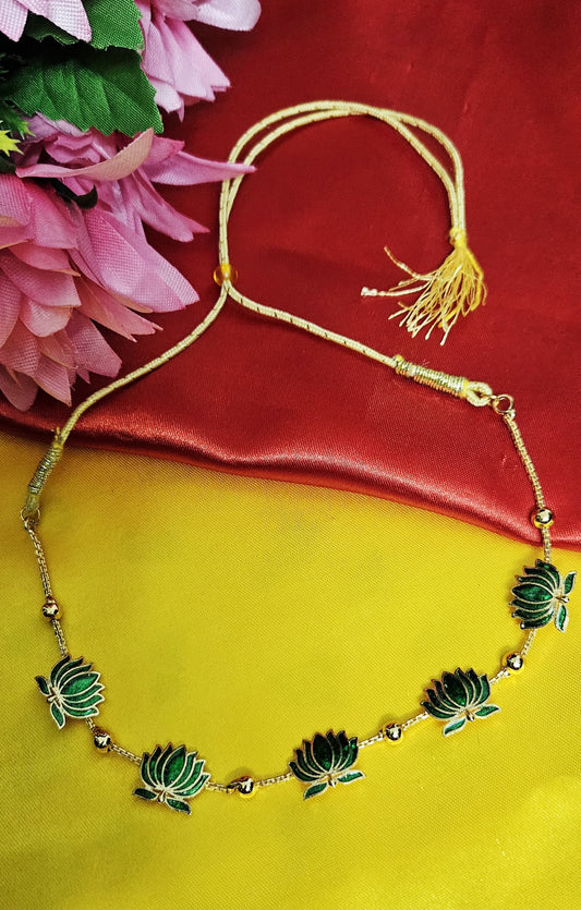 Green Lotus Mala Only– Grace Rooted in Tradition